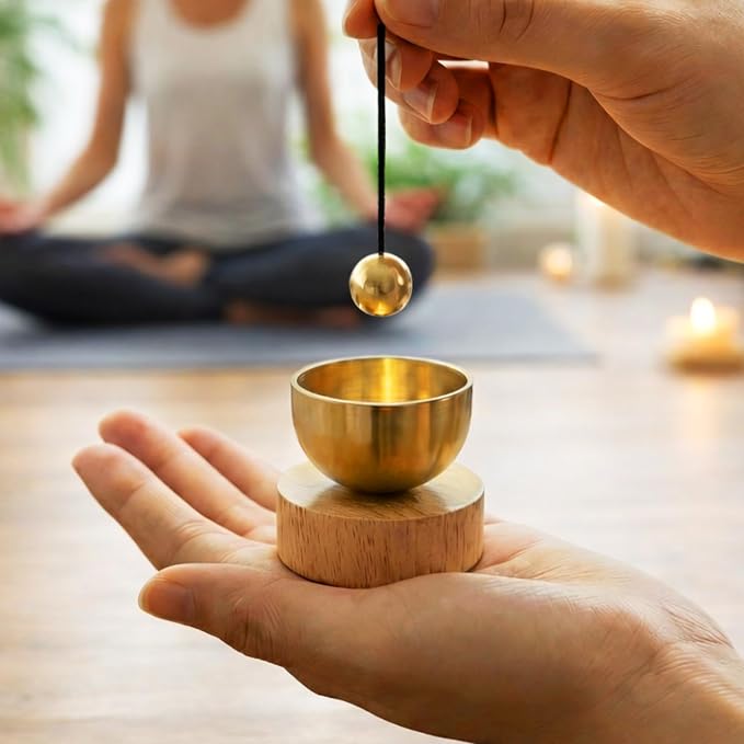Mini Singing Bowl Set with Storage Bag - Creates Beautiful Sound Bowl with Clear and Pleasant Tones, Suitable for Yoga, Meditation, and Unique Presents