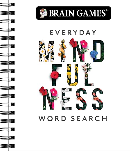 Brain Games - Everyday Mindfulness Word Search (White) Spiral-bound – December 1, 2018