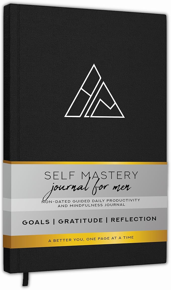 Self-Mastery Journal for Men - Daily Productivity Journal for Happiness, Gratitude, Mindfulness, Self Care & Reflection – Goal / Guided Journal for Men & Women – Inspirational Journal