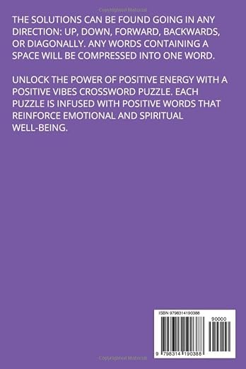 POSITIVE VIBES CROSSWORD PUZZLES: POSITIVE VIBES WORD SEARCH Paperback – March 15, 2025 - Forever Consciousness