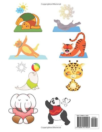 Yoga Animals Coloring Book (Kids Yoga Activity Books) Paperback – Large Print, September 15, 2023 - Forever Consciousness