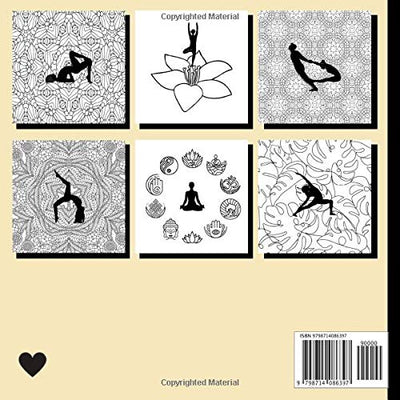 Yoga Coloring Book: 50 Coloring Pages Featuring Yoga Posture Silhouettes, Patterns and Mandalas for Ultimate Relaxation: Yoga Coloring Book for Adults Paperback – February 26, 2021 - Forever Consciousness