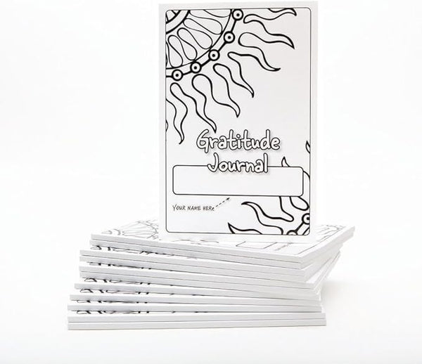S&S Worldwide Teen Gratitude Journal Class Pack. 100-pgs, Daily Prompts, Cover to Color, Inspiring Quotes, For Self-Esteem, Positive Thinking, Mindfulness, Resilience, Ages 12 and up, 6"x9", Pk 12