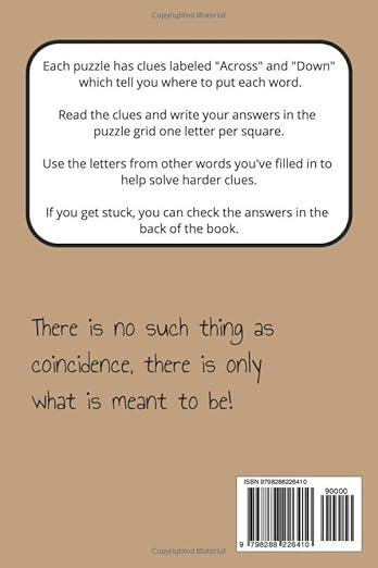 Inspirational Crossword Puzzle Book: Crossword with Easy to Read Print about Inspirational, Uplift, Motivation an More | 6x9 inches, 110 pages | 50+ ... Gift for Vacations, Holidays and Free Times Paperback – June 15, 2025 - Forever Consciousness