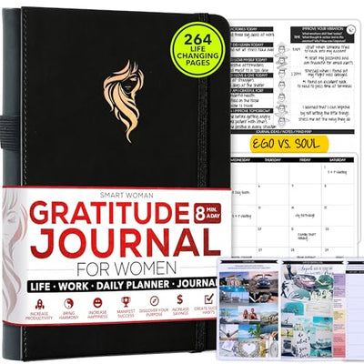 Manifestation Journal - 5 Minute Manifesting & Self Care Journal | 90 - Day Undated Daily Planner for Positivity, Affirmations & Gratitude | Guided Mindfulness, Reflection | Vision Board + Stickers - Forever Consciousness