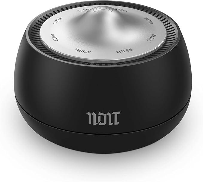 NDLT Portable Electronic Tibetan Singing Bowl, 8 Healing Frequencies (369-963Hz), Auto & Manual Modes, Vibration Therapy with Timer, USB-C Rechargeable Meditation Device for Relaxation