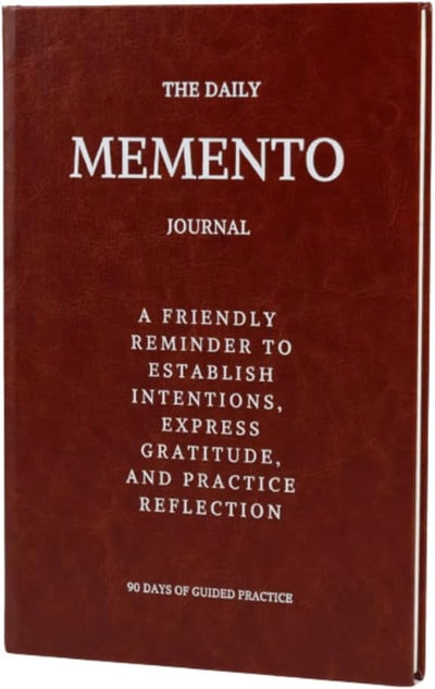 The Daily Memento Journal - Guided Gratitude & Reflection Journal for Self Care, Mindfulness, and Personal Growth for Men & Women | Great Father's Day Gift for Dads - THE SERENDIPITY WAY (Brown) - Forever Consciousness