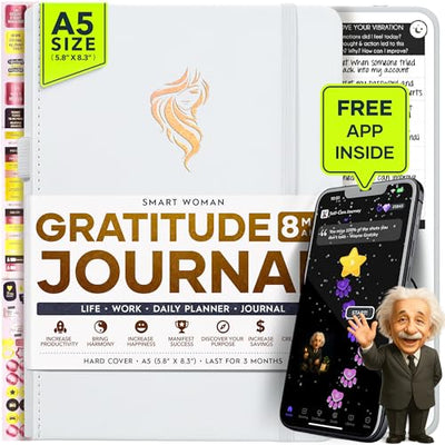 Manifestation Journal - 5 Minute Manifesting & Self Care Journal | 90 - Day Undated Daily Planner for Positivity, Affirmations & Gratitude | Guided Mindfulness, Reflection | Vision Board + Stickers - Forever Consciousness