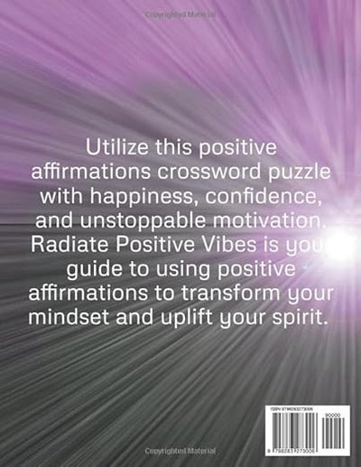 RADIATE POSITIVE VIBES: AFFIRMATIONS CROSSWORD PUZZLE Paperback – Large Print, May 5, 2025 - Forever Consciousness