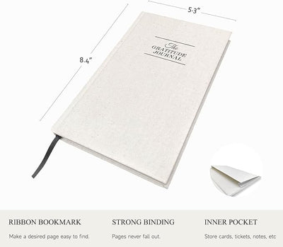 The Gratitude Journal for More Happiness, Optimism, Affirmation & Reflection - An Effective Manifestation Guide Journal, Undated Daily Journals for Women & Men (Beige) - Forever Consciousness