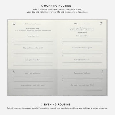 Daily Gratitude Journal for More Mindfulness, Affirmation, Happiness and Productivity - Simple Undated Effective Gratitude Journal for Women & Men - Forever Consciousness