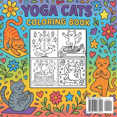 Yoga Cats: Peaceful Life Cat Coloring Book for Adults and Teens Paperback – April 8, 2025 - Forever Consciousness