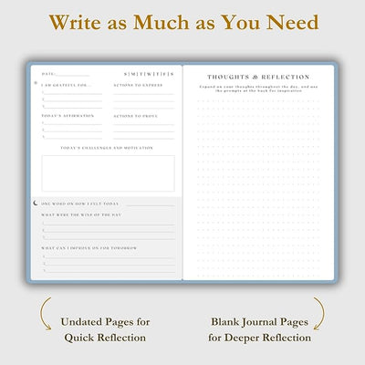 The Advanced Gratitude Journal | Affirmations, Purpose & Mindfulness | Daily Challenges & Habit Tracker for Growth | Diary Notebook for Reflection | Life Planner & Gratitude Journal for Women & Men - Forever Consciousness