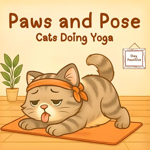 Paws and Pose: Adorable Cats Practicing Yoga – A Whimsical Coloring Book for Calm, Focus, and Feline Lovers (Cat Tales in Color: A Feline Coloring Journey)      Paperback – November 1, 2025