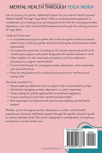 Mental Health Through Yoga Nidra: Simple Techniques for a Calm Mind and Body (Your Yoga Nidra Journey) Paperback – January 31, 2025 - Forever Consciousness