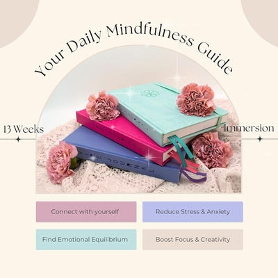 Her Vibe Journal | 13 - Week Guided Mindfulness Journal for Women | Fresh Daily Prompts, Activities & Inspiration | Elegant Design & Illustrations | Nurture Self - Love & Wellness | A5 | Gift Box Included - Forever Consciousness