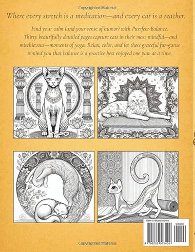 Purrfect Balance: A Yoga Coloring Book for Cat Lovers Paperback – October 12, 2025 - Forever Consciousness