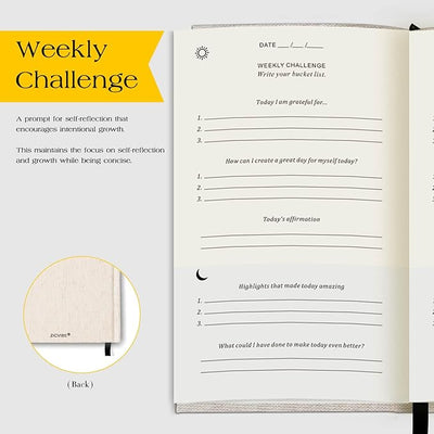 The Original Gratitude Journal - 5 Minute Gratitude Practice with Inspiring Prompts & Quotes for Mindfulness, Reflection & Personal Growth 2025 - Wellness Journal for Men & Women - Forever Consciousness