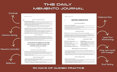 The Daily Memento Journal - Guided Gratitude & Reflection Journal for Self Care, Mindfulness, and Personal Growth for Men & Women | Great Father's Day Gift for Dads - THE SERENDIPITY WAY (Brown) - Forever Consciousness