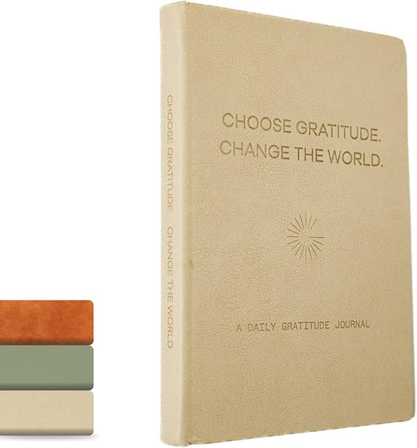 Gratitude Gifted 5-Minute Guided Gratitude Journal for Men & Women – Daily Gratitude Prompts, Mindfulness & Self-Care, Leather Bound Hardcover, Undated, Simple Journal to Foster Happiness & Positivity