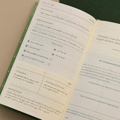 The Daily Intention Journal® - Inspirational Gratitude Motivation Reflection Manifestation Mindfulness Daily Journal - Eco - Friendly and Plastic - Free - Mantra® Brand Journal – January 1, 2023 - Forever Consciousness
