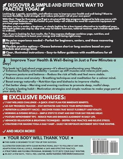 Chair yoga for seniors over 60: The Secret to Staying Active – Feel Younger and Move Freely in Just 10 Minutes a Day! (Additional resources available inside the book) Paperback – March 6, 2025 - Forever Consciousness