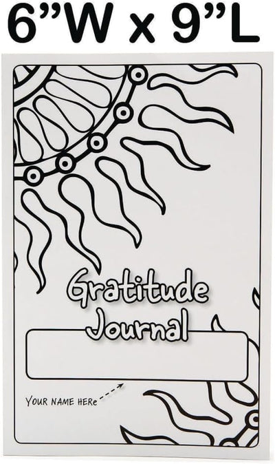 S&S Worldwide Teen Gratitude Journal Class Pack. 100 - pgs, Daily Prompts, Cover to Color, Inspiring Quotes, For Self - Esteem, Positive Thinking, Mindfulness, Resilience, Ages 12 and up, 6"x9", Pk 12 - Forever Consciousness