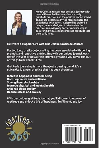 Gratitude 365: Gratitude Journal | 365 Unique Journal Prompts | No Repeats | Daily Journal Paperback – Organizer, November 23, 2023 - Forever Consciousness