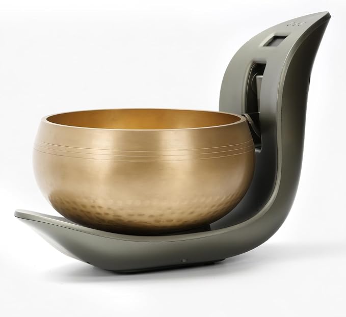 Automatic Singing Bowl – Hands-Free Sound Healing Bowl for Meditation, Yoga, Mindfulness, Energy Healing, Deep Relaxation & Sleep,Auto-Striking Tibetan Singing Bowl with Resonant Tone