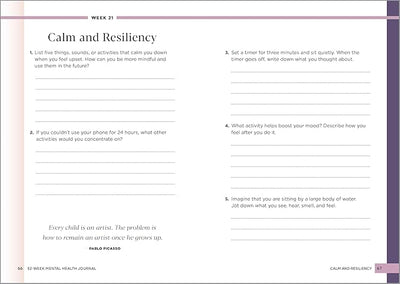 52 - Week Mental Health Journal: Guided Prompts and Self - Reflection to Reduce Stress and Improve Well - Being Paperback – August 10, 2021 - Forever Consciousness