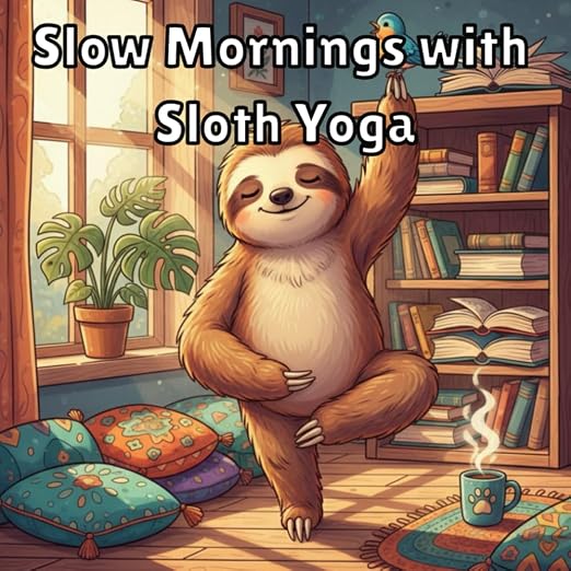 Slow Mornings with Sloth Yoga Adult Coloring Book