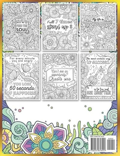 Inspirational Coloring Book for Adults: 50 Motivational Quotes & Patterns to Color - A Variety of Relaxing Positive Affirmations for Adults & Teens Paperback – January 30, 2023 - Forever Consciousness