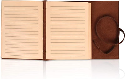 Leather Journal Lined Notebook - Journal for Women with Embossed Heart Shape, 8x6″ Ruled Small Notebooks, Kraft Paper - 400 pages Lined Paper College Ruled - Inspirational gift for women MOONSTER®