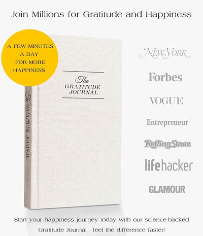 The Original Gratitude Journal - 5 Minute Gratitude Practice with Inspiring Prompts & Quotes for Mindfulness, Reflection & Personal Growth 2025 - Wellness Journal for Men & Women - Forever Consciousness