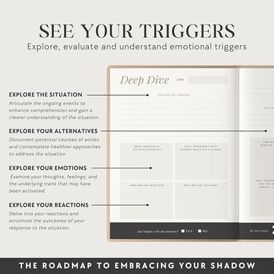 Shadow Work Journal & Workbook (Premium) for Personal Growth, Healing - Guided Audio, Exercises for Self - Reflection, Inspired by Carl Jung, Mindfulness & Mental Health - Forever Consciousness