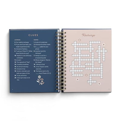 Devotional Crossword Puzzle: Renew Your Mind (Large Print) Spiral - bound – April 15, 2025 - Forever Consciousness