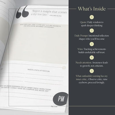 Daily Self Reflection & Productivity Journal - 90 Days of Focus, Self Challenge & Clarity – Achieve Bigger Goal & Adapt New Habits - Daily Prompts, Gratitude & Affirmations for Motivation - Forever Consciousness