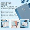 FINDING BALANCE Mental Health Journal – 6 - Month Daily Journal with Prompts for Mindfulness, Self - Care & Healing – Anxiety & Depression Relief – Blue Hardcover - Forever Consciousness