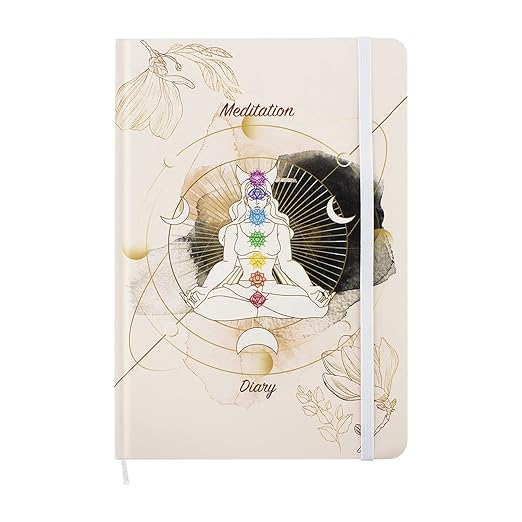 DigitiZerArt Chakra Meditation journal Leather Hardcover | 120Gsm Thick Paper Journal Chakras Diary Yoga Notepad Spiritual Spiral Notebook      Unknown Binding