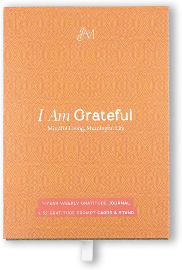 Daily Affirmation Cards & Gratitude Journal Set – 52 Guided Gratitude Prompts, A5 Stitched Journal, Wooden Stand & Guided Meditation | Self-Reflection & Mindfulness Gift for Women & Men