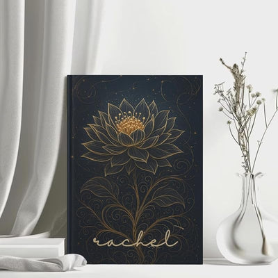 Lotus Flower Hardcover Journal, Divine Energy Field Writing Journal, Meditation Notebook Yoga Diary, Spiritual Sketchbook, Inspirational Planner, Yogi Gifts For Women, Gift For Yoga Teacher - Forever Consciousness