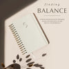 FINDING BALANCE Mental Health Journal – 6 - Month Daily Journal with Prompts for Mindfulness, Self - Care & Healing – Anxiety & Depression Relief – Beige Spiral - Forever Consciousness