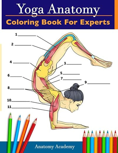 Yoga Anatomy Coloring Book for Experts: 50+ Incredibly Detailed Self-Test Advanced Yoga Poses Color workbook | Perfect Gift for Yoga Instructors, Teachers & Enthusiasts      Paperback – November 19, 2020