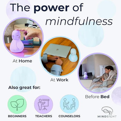 Mindsight 'Breathing Buddha' Guided Visual Meditation Tool for Mindfulness | Slow Your Breathing & Calm Your Mind for Stress & Anxiety Relief | Perfect for Adults & Kids | Relaxing Self Care Gift - Forever Consciousness