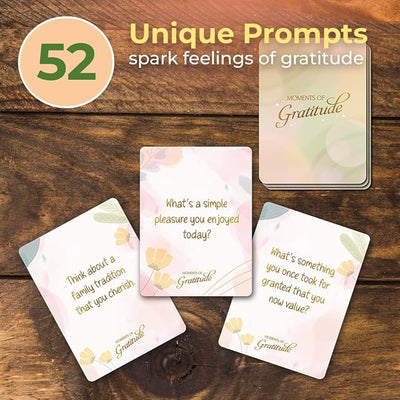 ThinkPsych Moments of Gratitude Deck - 52 Cards to Promote Positivity & Mindfulness - Positive Affirmations Cards & Uplifting Gifts - Inspiring Gratitude Journal Prompts - Forever Consciousness