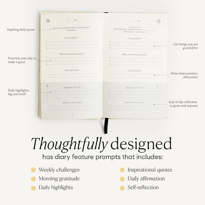 Intelligent Change: The Five Minute Journal - Original Daily Gratitude Journal 2024 for Happiness, Mindfulness, and Reflection - Daily Affirmations with Simple Guided Format - Undated Life Planner