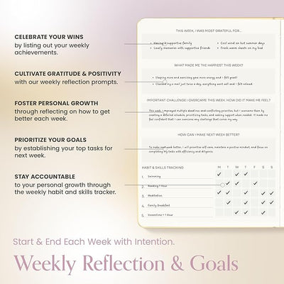 Gratitude Journal For Women & Men - Mental Health, Self Love & Self Care Journal - Evening - 5.8" x 8.3" - Mantra Planner - Forever Consciousness