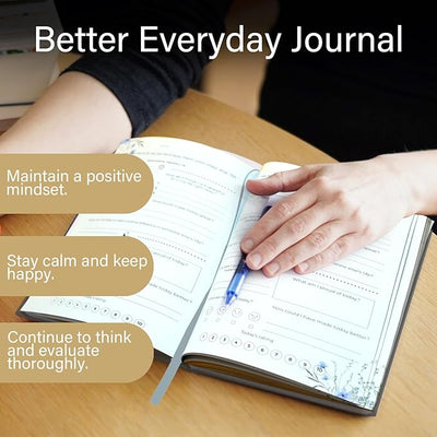Gratitude Journal: Daily Mindfulness Prompts, Positivity Tracker & Happiness Exercises - Guided Reflective Writing, Self - Care Journal for Women &Men (Grey) - Forever Consciousness