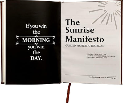 SaltWrap Sunrise Manifesto: Daily Morning Guided Journal for Gratitude, Mindfulness, Wellness, Self Care for Women & Men – 5 Minute Reflection Journal - Forever Consciousness