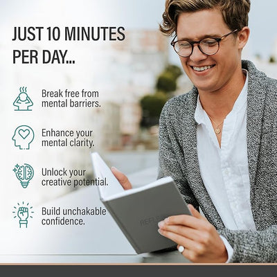 MindPanda Reflect Journal - The Ultimate Guided Journal with Daily Prompts For Gratitude, Mindfulness & Daily Reflection - Mood Tracker & Gratitude Log for Happiness & Self Care. Premium Non - Bleed - Forever Consciousness